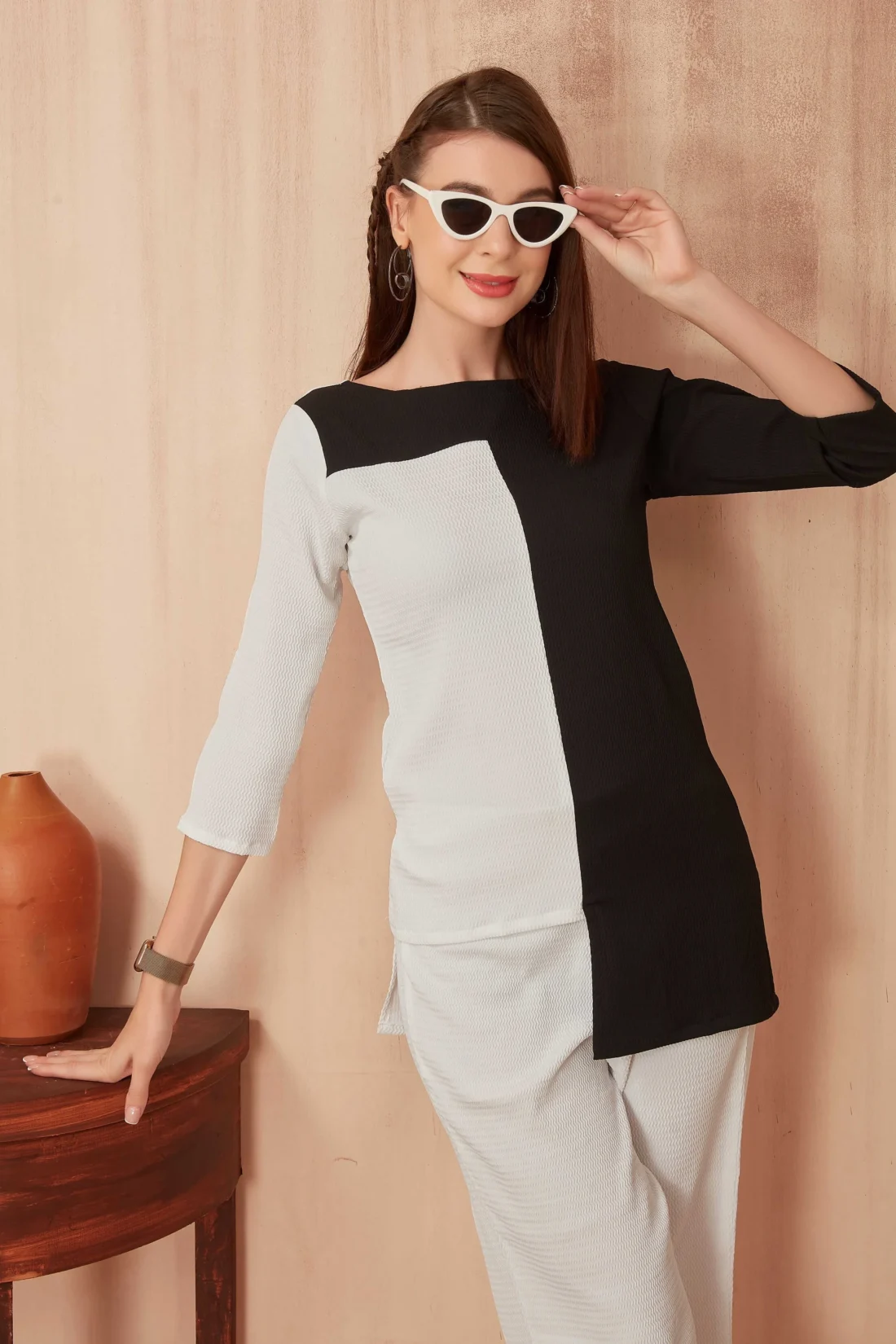 Elaaraa Tunic Style Top With Trouser - Quick View