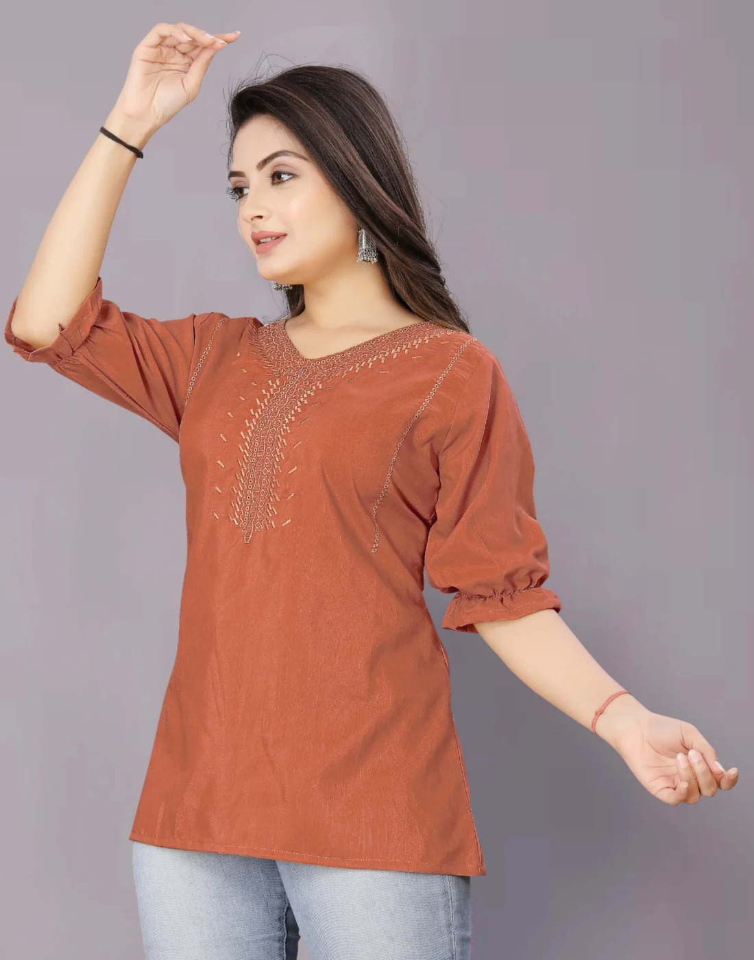 Elaaraa Graceful Embroidery Top - Image 6