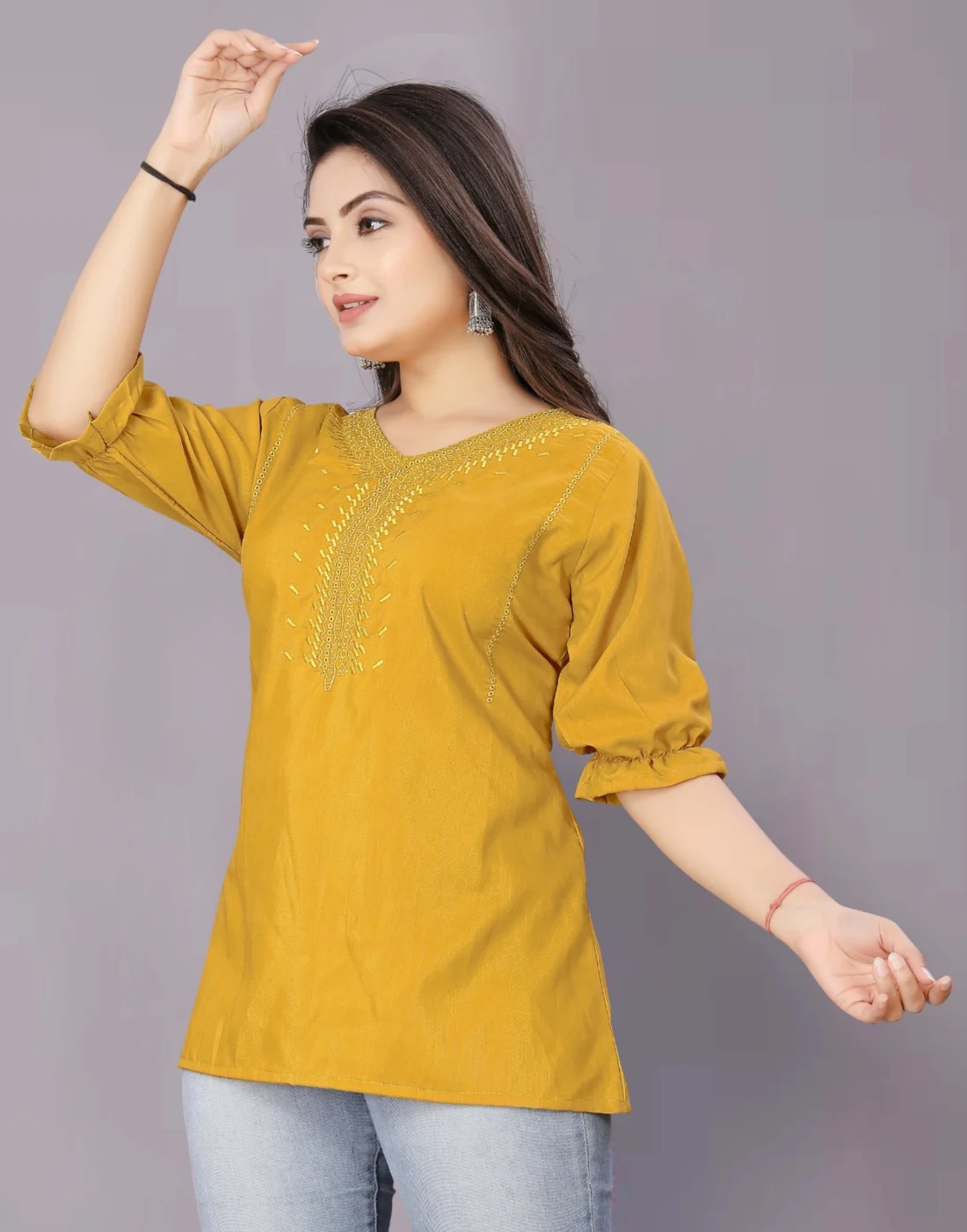 Elaaraa Graceful Embroidery Top - Image 12